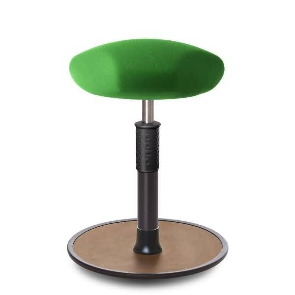 Sitz- Stehhocker Free Regular Triangel Gestrick Grün schwarz /Natur