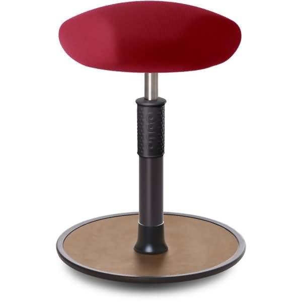 Sitz- Stehhocker Free Regular Triangel Gestrick Dunkelrot schwarz /Natur