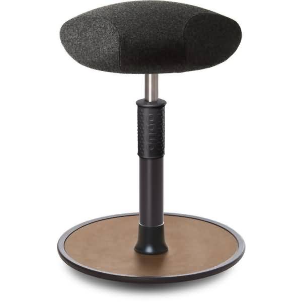 Sitz- Stehhocker Free Regular Triangel kvadrat Divina Anthrazit schw. /Natur