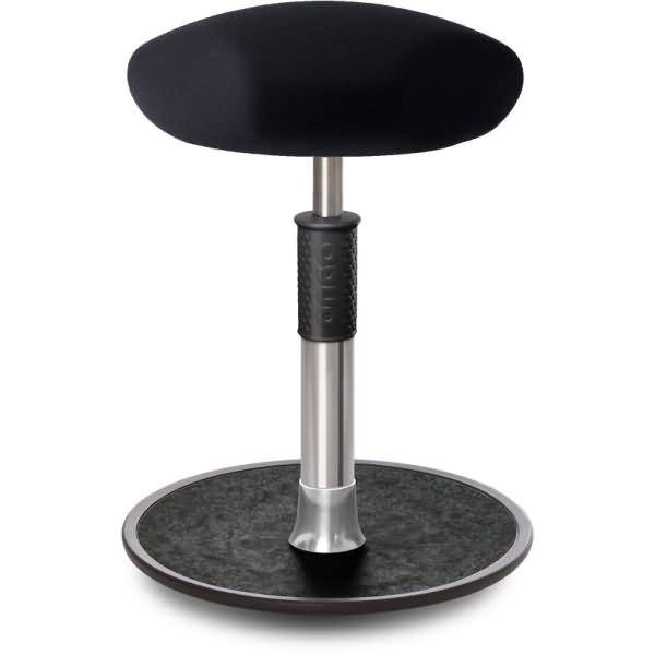 Sitz- Stehhocker Free Regular Triangel Gestrick schwarz chrom /schwarz