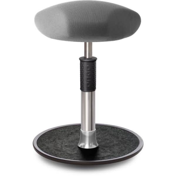 Sitz- Stehhocker Free Regular Triangel Gestrick Grau chrom /schwarz