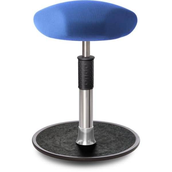 Sitz- Stehhocker Free Regular Triangel Gestrick blau chrom /schwarz