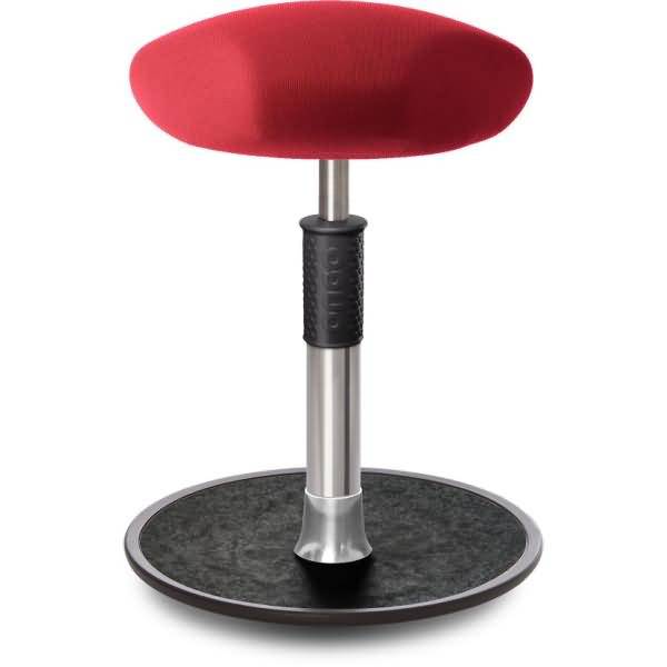 Sitz- Stehhocker Free Regular Triangel Gestrick Rot chrom /schwarz