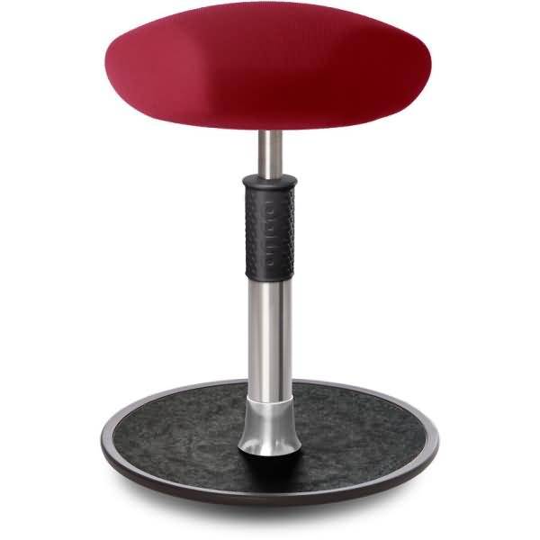 Sitz- Stehhocker Free Regular Triangel Gestrick Dunkelrot Chrom /schwarz