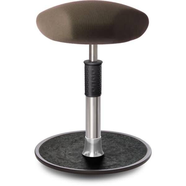 Sitz- Stehhocker Free Regular Triangel Gestrick Braun chrom /schwarz