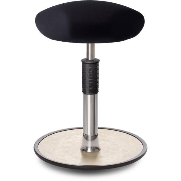 Sitz- Stehhocker Free Regular Triangel Gestrick schwarz chrom /cremeweiß