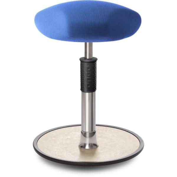 Sitz- Stehhocker Free Regular Triangel Gestrick blau chrom /cremeweiß