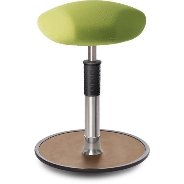 Sitz- Stehhocker Free Regular Triangel Gestrick Hellgrün Chrom /Natur