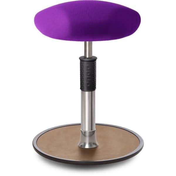 Sitz- Stehhocker Free Regular Triangel Gestrick Purpur Chrom /Natur