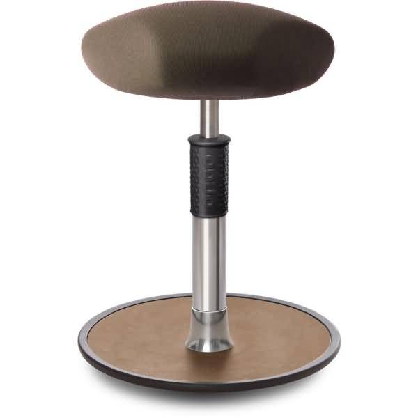 Sitz- Stehhocker Free Regular Triangel Gestrick Braun Chrom /Natur