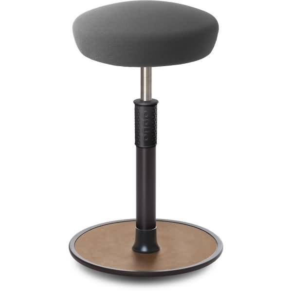 Sitz- Stehhocker Free Tall Hutsitz Gestrick Grau schwarz /Natur