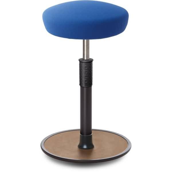 Sitz- Stehhocker Free Tall Hutsitz Gestrick Blau schwarz /Natur