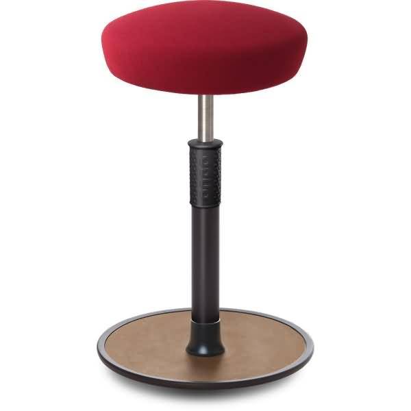 Sitz- Stehhocker Free Tall Hutsitz Gestrick Dunkelrot schwarz /Natur