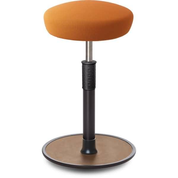 Sitz- Stehhocker Free Tall Hutsitz Gestrick Orange schwarz /Natur