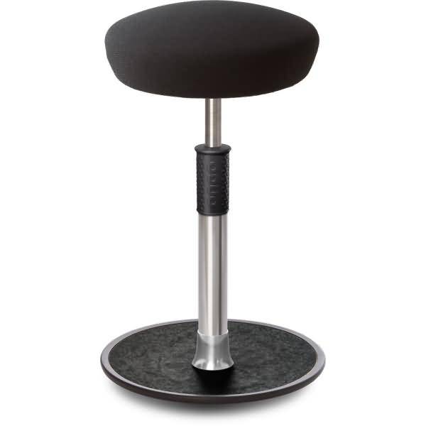 Sitz- Stehhocker Free Tall Hutsitz Gestrick schwarz chrom /schwarz