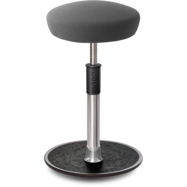 Sitz- Stehhocker Free Tall Hutsitz Gestrick Grau chrom /schwarz