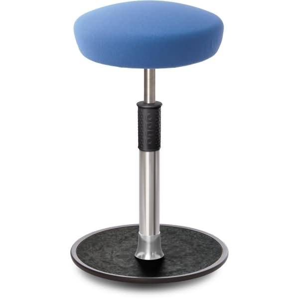 Sitz- Stehhocker Free Tall Hutsitz Gestrick Hellblau chrom /schwarz