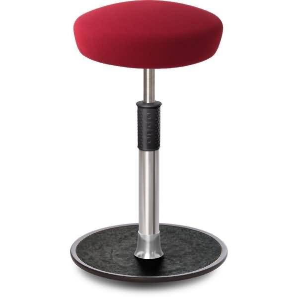 Sitz- Stehhocker Free Tall Hutsitz Gestrick Dunkelrot chrom /schwarz