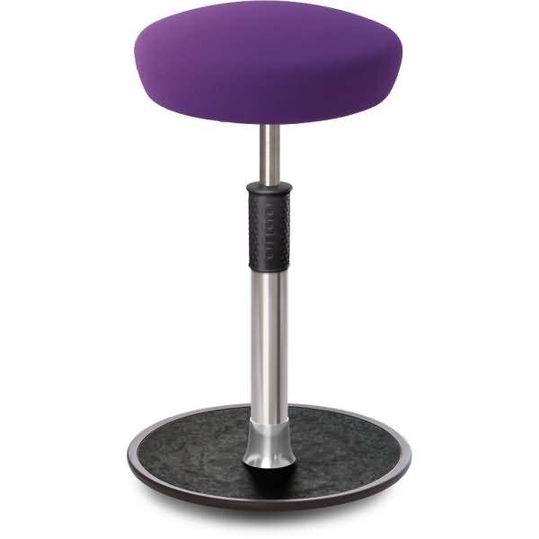 Sitz- Stehhocker Free Tall Hutsitz Gestrick Purpur chrom /schwarz