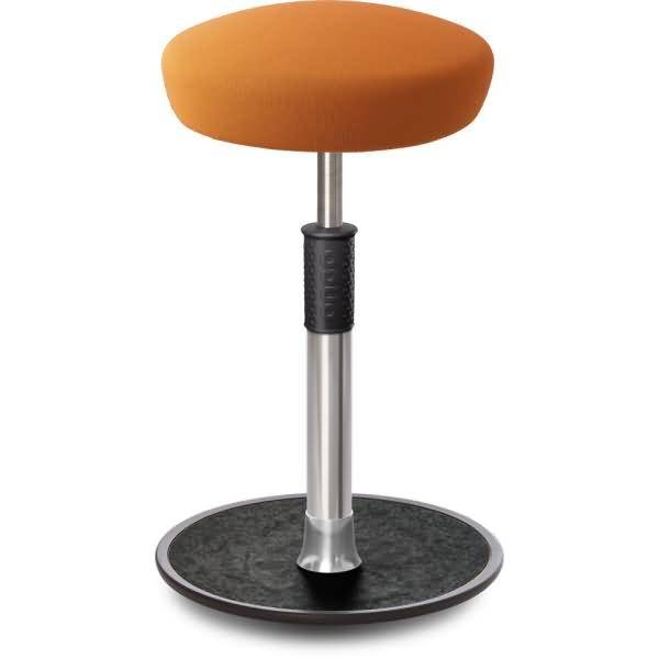 Sitz- Stehhocker Free Tall Hutsitz Gestrick Orange chrom /schwarz
