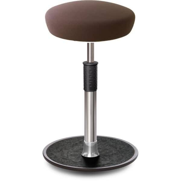 Sitz- Stehhocker Free Tall Hutsitz Gestrick Braun chrom /schwarz