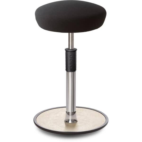 Sitz- Stehhocker Free Tall Hutsitz Gestrick schwarz chrom /cremeweiß