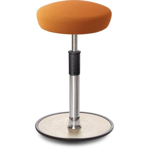 Sitz- Stehhocker Free Tall Hutsitz Gestrick Orange chrom /cremeweiß