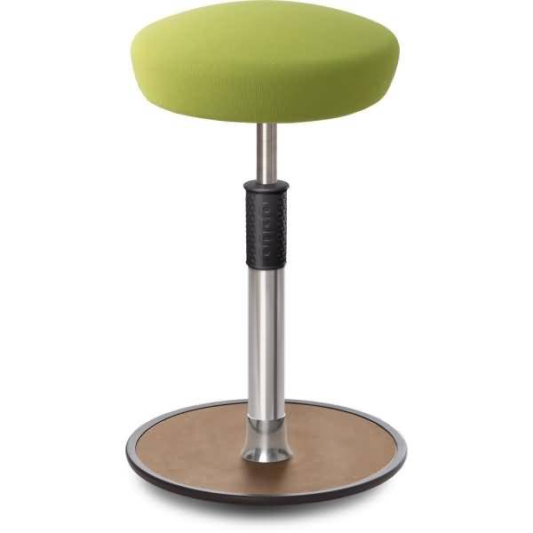 Sitz- Stehhocker Free Tall Hutsitz Gestrick Hellgrün chrom /Natur
