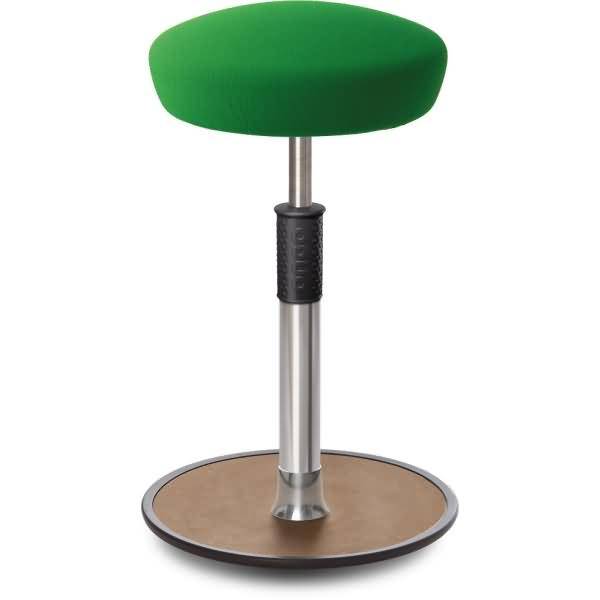 Sitz- Stehhocker Free Tall Hutsitz Gestrick Grün chrom /Natur