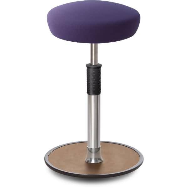 Sitz- Stehhocker Free Tall Hutsitz Gestrick Lila chrom /Natur