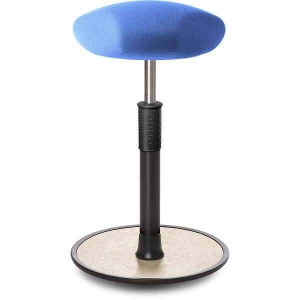 Sitz- Stehhocker Free Tall Triangel Gestrick Hellblau schwarz /cremeweiß