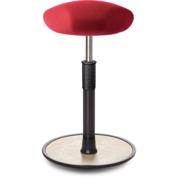 Sitz- Stehhocker Free Tall Triangel Gestrick Rot schwarz /cremeweiß