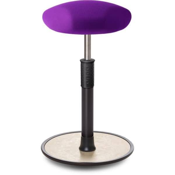 Sitz- Stehhocker Free Tall Triangel Gestrick Purpur schwarz /cremeweiß