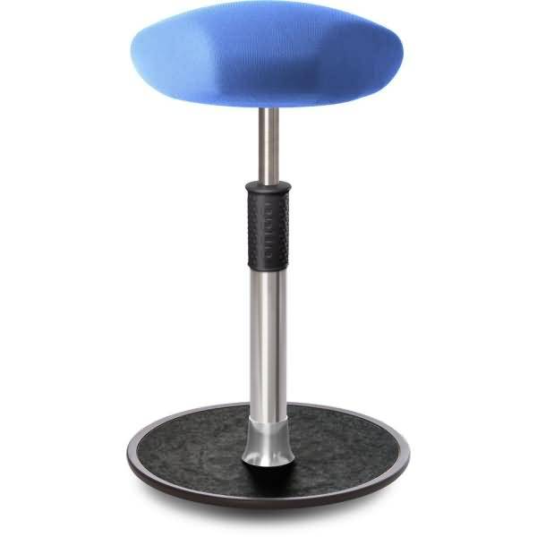 Sitz- Stehhocker Free Tall Triangel Gestrick Hellblau chrom /schwarz