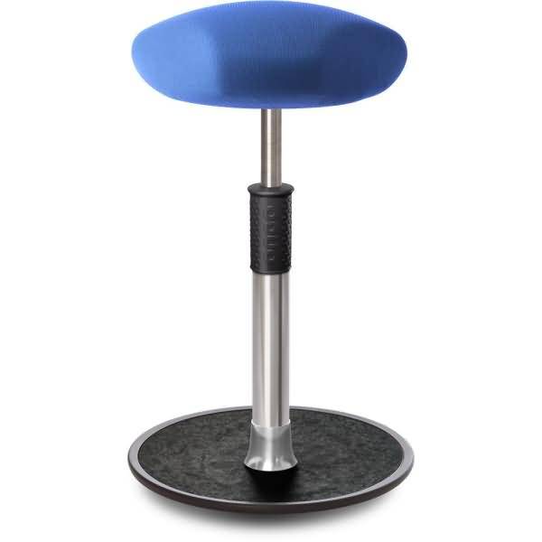 Sitz- Stehhocker Free Tall Triangel Gestrick blau chrom /schwarz