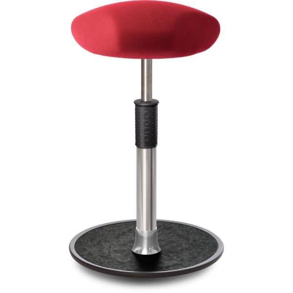 Sitz- Stehhocker Free Tall Triangel Gestrick Rot chrom /schwarz