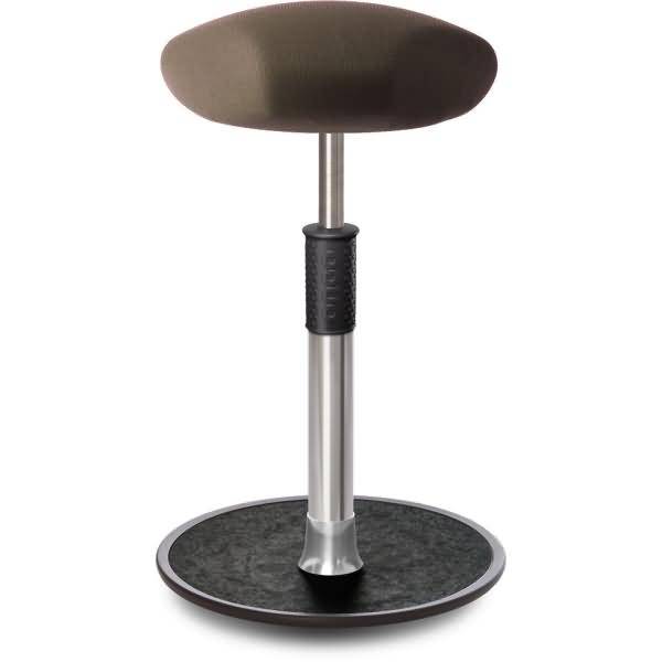 Sitz- Stehhocker Free Tall Triangel Gestrick Braun chrom /schwarz