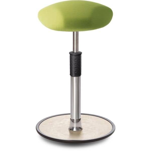 Sitz- Stehhocker Free Tall Triangel Gestrick Hellgrün chrom /cremeweiß