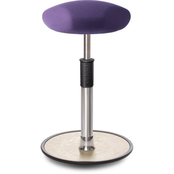 Sitz- Stehhocker Free Tall Triangel Gestrick Lila chrom /cremeweiß