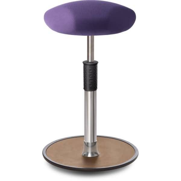 Sitz- Stehhocker Free Tall Triangel Gestrick Lila Chrom /Natur