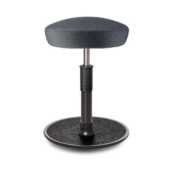 Sitz- Stehhocker Free Regular Hutsitz Camira Rivet Anthrazit schwarz /schwarz