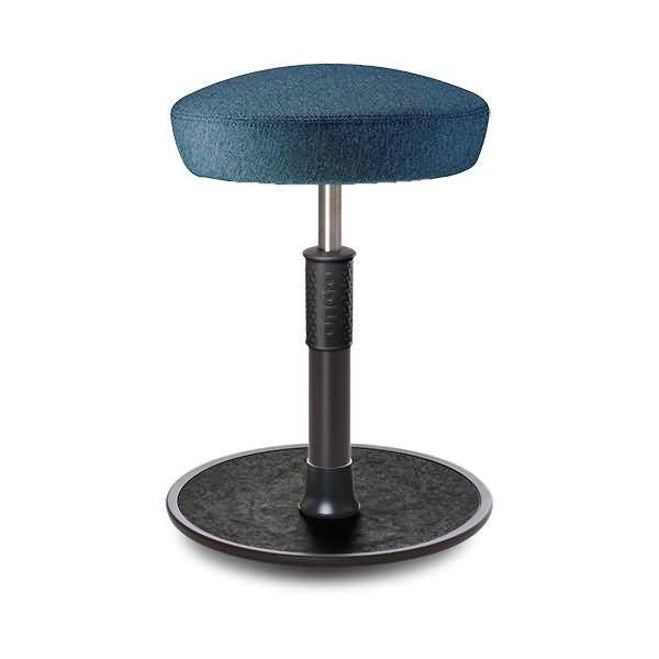 Sitz- Stehhocker Free Regular Hutsitz Camira Rivet Ozeanblau schwarz /schwarz