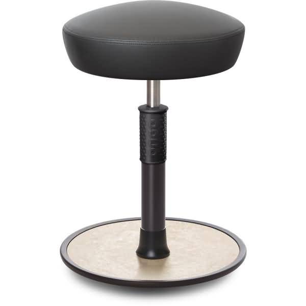 Sitz- Stehhocker Free Regular Hutsitz skai Kunstleder Grau schwarz /creme