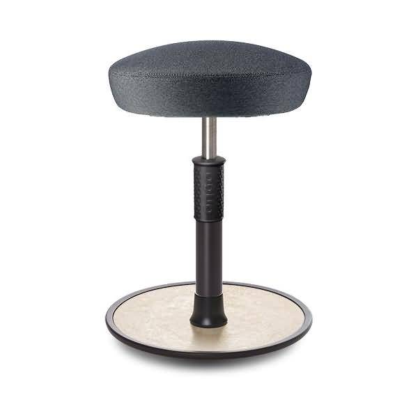 Sitz- Stehhocker Free Regular Hutsitz Camira Rivet Anthrazit schwarz /creme