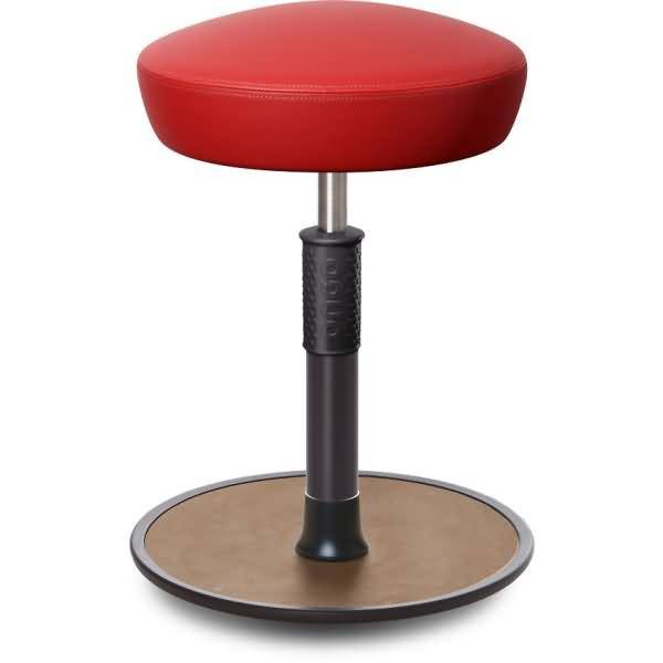 Sitz- Stehhocker Free Regular Hutsitz skai Kunstleder Rot schwarz /Natur