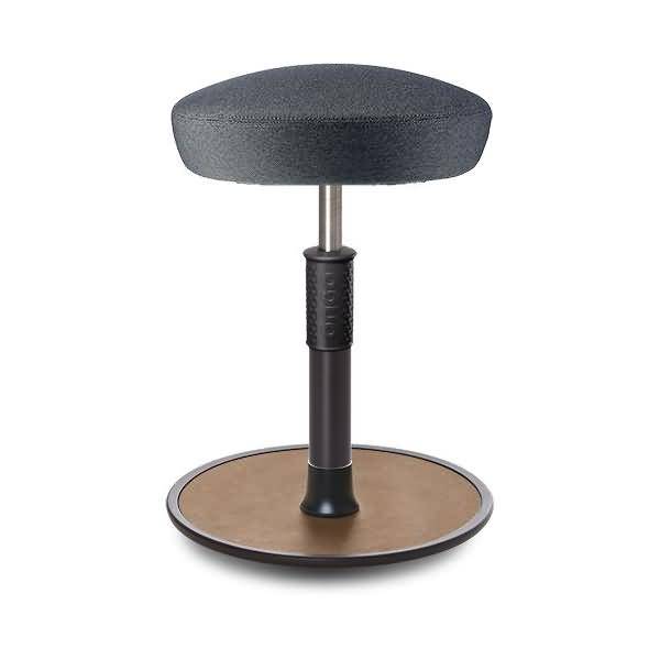 Sitz- Stehhocker Free Regular Hutsitz Camira Rivet Anthrazit schwarz /Natur