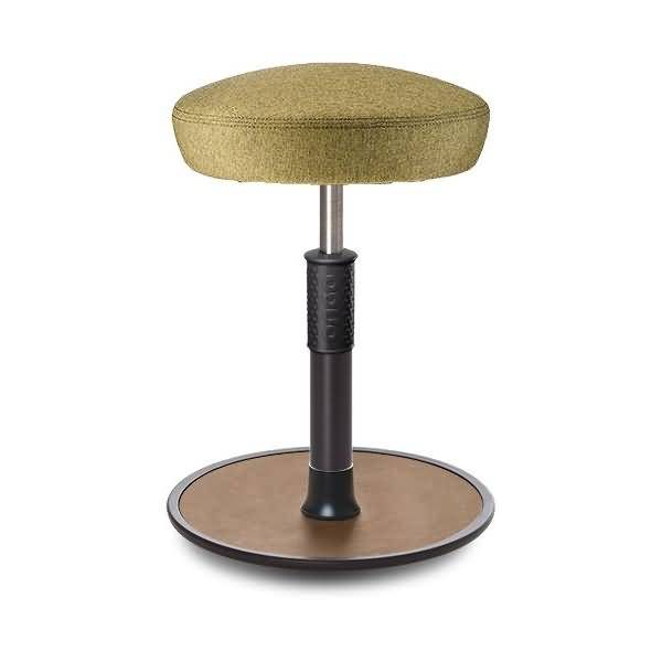 Sitz- Stehhocker Free Regular Hutsitz Camira Rivet Senfgelb schwarz /Natur