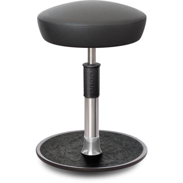 Sitz- Stehhocker Free Regular Hutsitz skai Kunstleder Grau chrom /schwarz