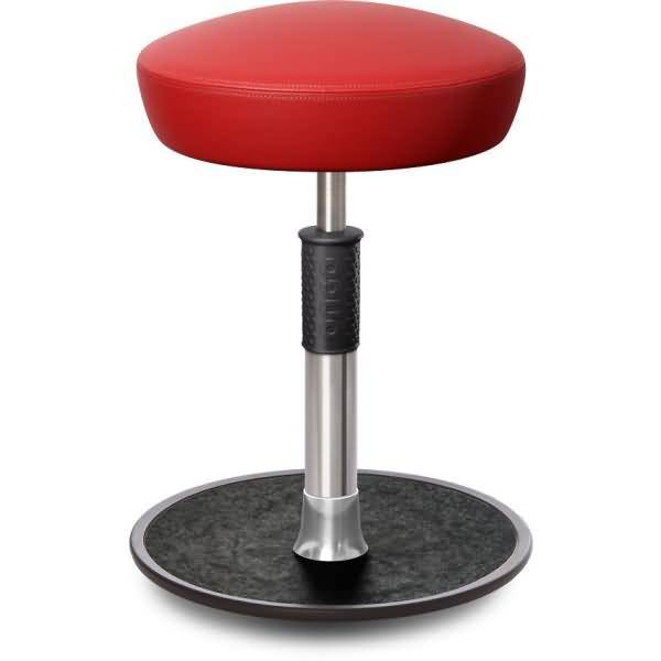 Sitz- Stehhocker Free Regular Hutsitz skai Kunstleder Rot chrom /schwarz