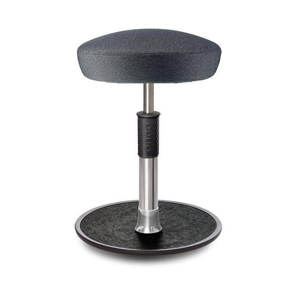 Sitz- Stehhocker Free Regular Hutsitz Camira Rivet Anthrazit Chrom /schwarz